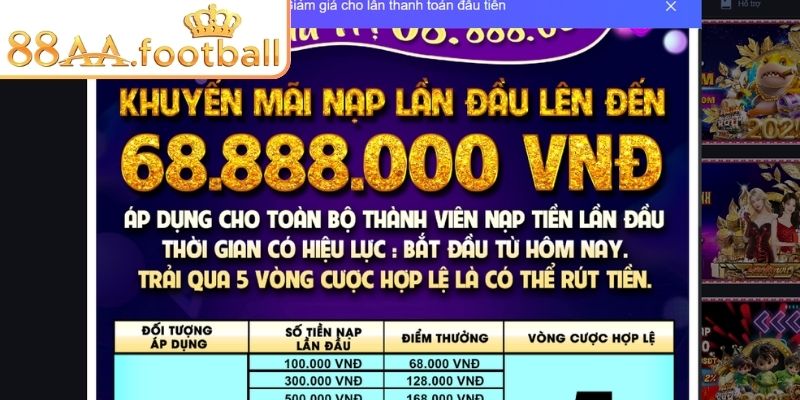 Ưu đãi chào mừng hấp dẫn